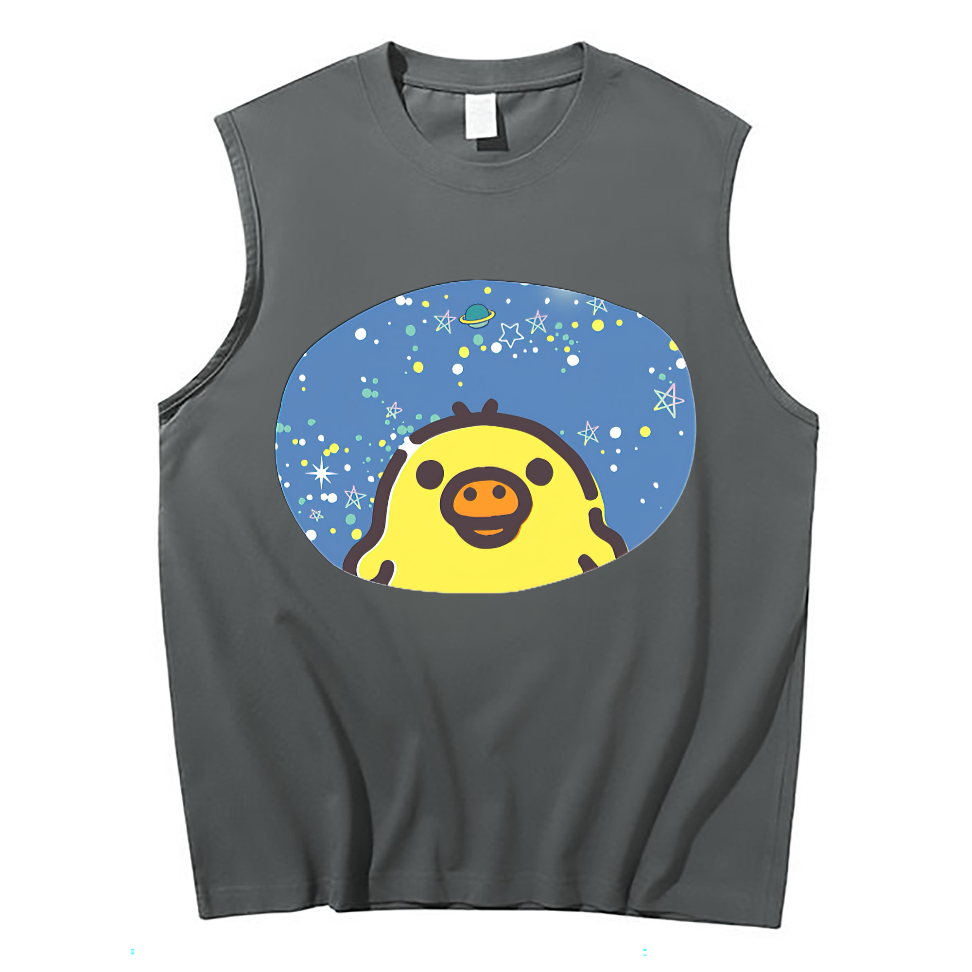 （画像用） リラックマ リラックマ キイロイトリ Rilakkuma Korilakkuma Kiiroitori コットン100％タンクトップ（フロントプリント）